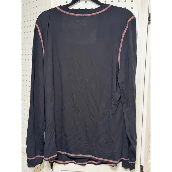 Torrid Size 0 - Size Large Long Sleeve Galaxy Cats Black Super Soft Shirt - Picture 7 of 7